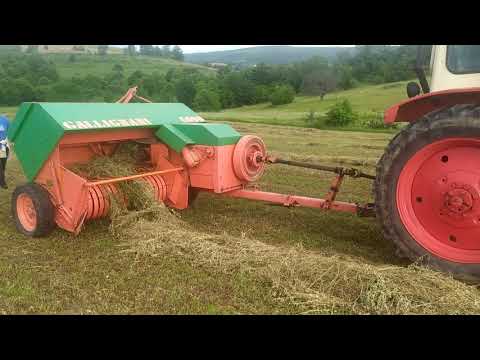 Видео: Galignani and tractor UMZ / Трактор ЮМЗ и Балировачка Галигнани