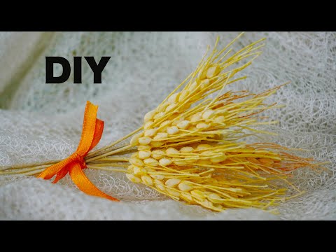 Видео: DIY Realistic spikelets from foamiran. Autumn composition. Колос из фоамирана. Espiguillas de espuma