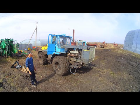 Видео: Как чуть не списали Т-150К "Гену". Вытаскиваем КТП-7.4 из болота. Поломка ХТЗ-17221.