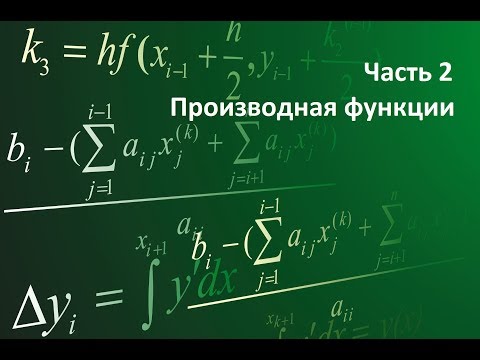 Видео: Часть 2: Производная функции