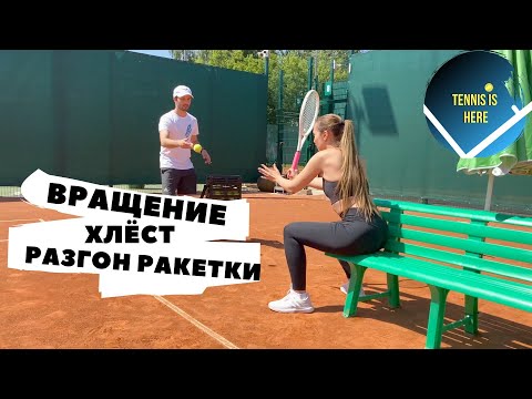 Видео: Большой теннис урок. Вращение, хлёст, разгон ракетки