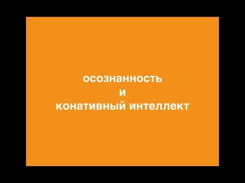 Видео: Осознанность и конативный интеллект