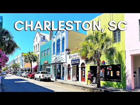 Видео: Прогулка по красивому центру Чарлстона, Южная Каролина, США - 4K