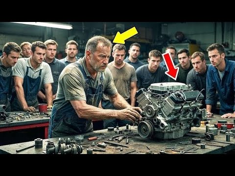 Видео: Уборщик из автосервиса решил починить сложный двигатель на спор точто случилось потом, потрясло всех