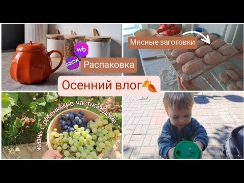 Видео: Жизнь в частном доме с ребёнком🏡 Осенняя распаковка🍂🛍️ Мясные заготовки🥣