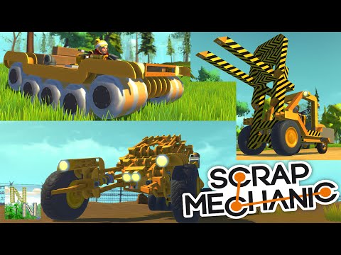 Видео: Scrap Mechanic Погрузчик, Эксплорер, Танкетка. Ваши постройки 0.1.19c