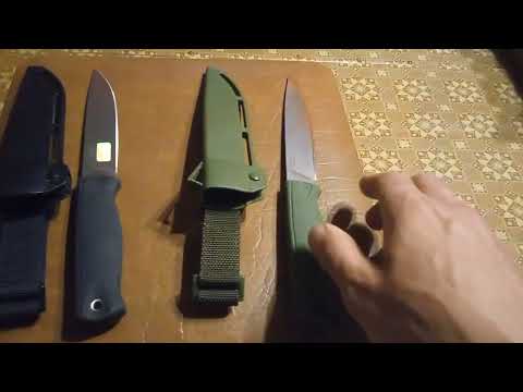 Видео: ножи Отус в разных сталях.