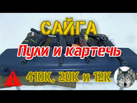 Видео: "Сайга" в калибрах 410, 20 и 12. Пуля и картечь. Полусерьезный зимний тест.