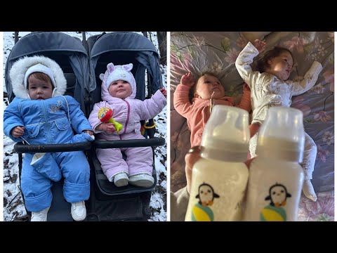 Видео: Вечер после садика с двумя реборнами/Прогулка с реборнами//Реборн Эней капризничает👧🏼👶🏻🌨️🥶