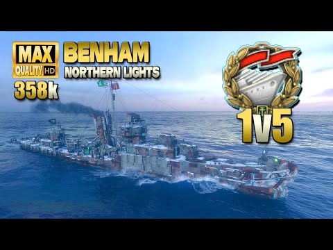 Видео: Эсминец «Бенхэм» в одиночку против пяти линкоров — World of Warships