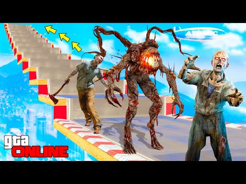 Видео: КАК ДАЛЕКО ЗОМБИ МУТАНТЫ СМОГУТ ЗАБРАТЬСЯ ПО СТУПЕНЬКАМ ЛЕСТНИЦЫ ? - ЭКСПЕРИМЕНТЫ ГТА 5