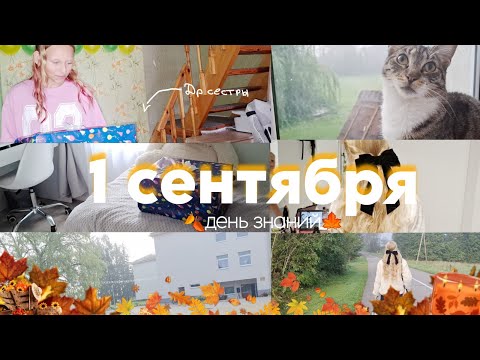 Видео: 1. сентября|ВЛОГ|др сестры/учитель по музыке поёт на линейке🫢/#реекк