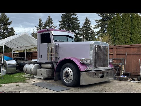 Видео: April 15, Часть 9 реставрация проект Peterbilt 379 продолжается и первый выезд на улицу ISX565￼