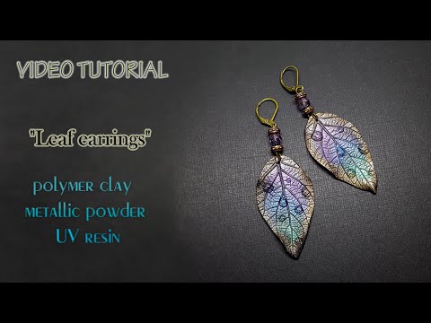 Видео: 💙Лепим серьги Листья из полимерной глины💙 Tutorial polymer clay leaf earrings leaf earrings💙