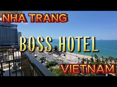Видео: BOSS HOTEL бюджетный и неплохой отель в Нячанге. Вид с балкона на центральный пляж.