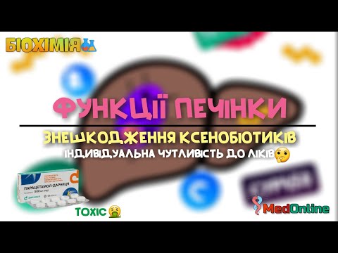 Видео: Метаболізм Печінки | Біотрансформація та Знешкодження Ксенобіотиків