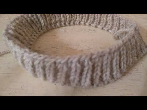 Видео: Английская резинка спицами по кругу
