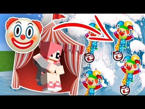 Видео: ЦУНАМИ ИЗ КЛОУНОВ ПРОТИВ ЦИРКА В МАЙНКРАФТ