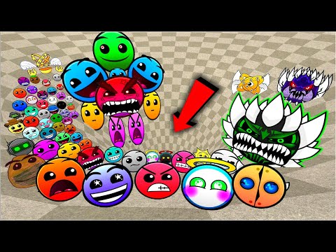 Видео: Geometry Dash и Lobotomy Dash Семья Nextbots ПАДАЕТ в ВОРОНКУ, преследуя меня Gmod
