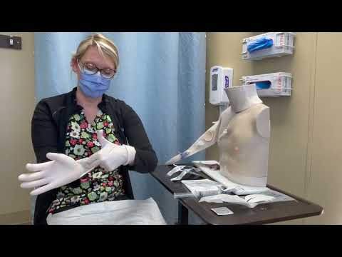 Видео: Замена заправки линии PICC, замена крышки и промывка