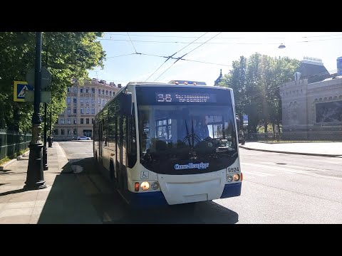 Видео: Троллейбус, маршрут №38 (по Литейному мосту) ВМЗ-62151 "Премьер" б.5924 (07.06.2023) Санкт-Петербург