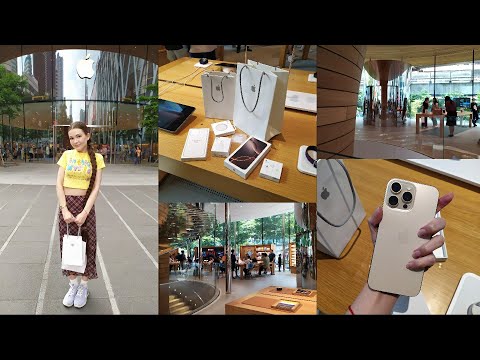 Видео: Влог: Покупка iPhone 16 Pro Max в цвете Desert Titanium в Бангкоке 😍🎀 Apple store в Таиланде 🏙️🌴