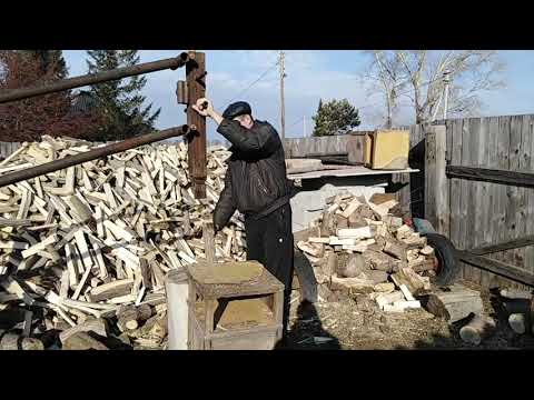 Видео: Дровокол механический пружинный