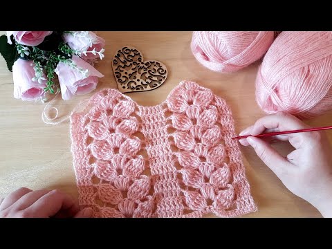 Видео: Вяжем узор "Вертикальные дорожки" крючком. (N 10 ).