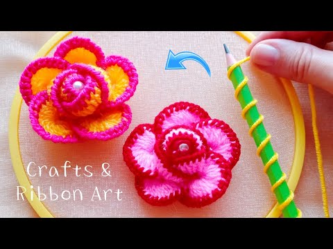 Видео: Самая Красивая 3d Роза !! Я Сделала ее с помощью Карандаша - Супер Простой Трюк сможет Каждый!