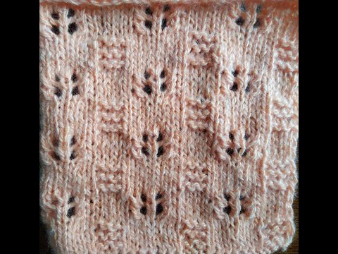 Видео: Вяжем ажурный узор № 54. Вязание с нуля. Узоры спицами. Вяжем вместе.