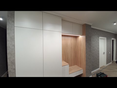 Видео: Шкаф в прихожую фасады без ручек с подсветкой. Storage Cabinet. @Dp-Mebel