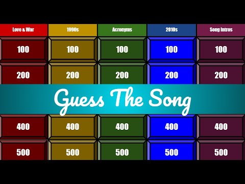 Видео: Угадай песню: музыкальная викторина в стиле Jeopardy №87