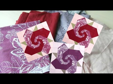 Видео: Сложное простым способом, лучшая схема шитья. Лоскутный блок Роза. Пэчворк для начинающих.
