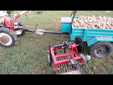 Видео: Картофелекопалка грохотного типа под ВОМ для мотоблока Shtenli 1900pro