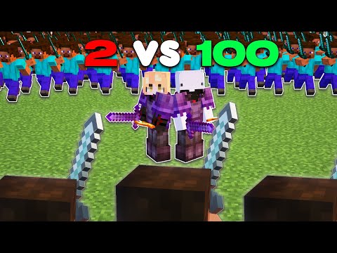 Видео: 100 ИГРОКОВ против ДВУХ СИЛЬНЕЙШИХ - Майнкрафт Турнир