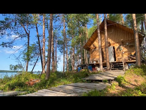 Видео: Тишина: Реальная жизнь в Карелии. Утро в таежной избе. Как жить на рыбалке? Красота карельской жизни