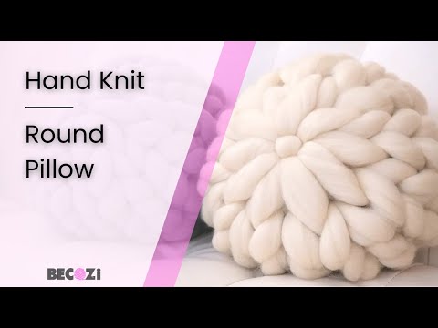 Видео: КАК СВЯЗАТЬ ВРУЧНУЮ КРУГЛУЮ ПОДУШКУ ИЗ МЕРИНОСОВОЙ ШЕРСТИ ЗА 15 МИНУТ ИЛИ МЕНЬШЕ!