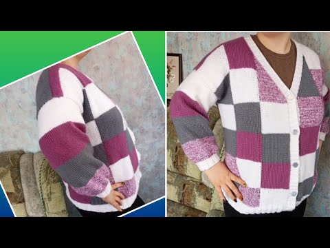 Видео: Кардиган спицами "Мозаика" 🧶Обзор готового изделия🧶