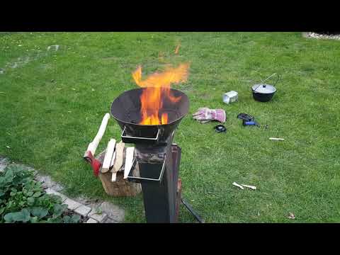 Видео: Ракетная печь длительного горения.