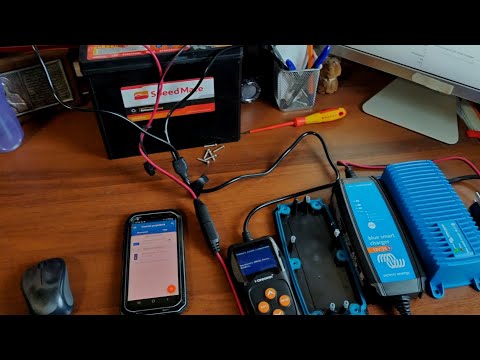 Видео: #VICTRON 12/ 7 A.  Настройка заряда МЕНЮ,  установка значений Тока и Напряжения. Заряд АКБ 55 Ач.