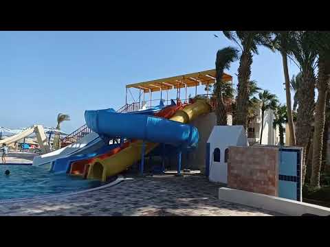 Видео: Египет, Хургада 2023. Отель Empire Beach Aquapark 3*. Территория