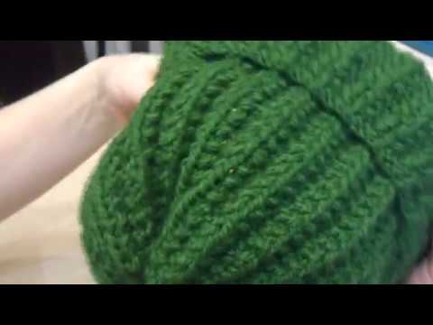 Видео: Вязание шапки польской резинкой МК
