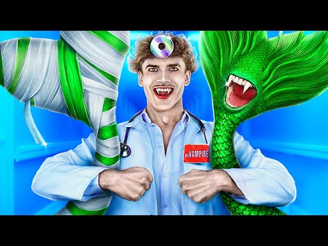 Видео: Больница Русалки vs больница Вампира! Больница для героев видеоигр!