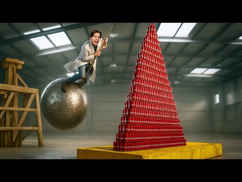 Видео: ШАР ИЗ ФОЛЬГИ VS ПИРАМИДА ИЗ 1000 БАНОК КОЛЫ