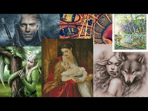 Видео: Карусель МНОГОЦВЕТКИ Круг 67)) Новая работа Геральт - глаза готовы)) / Химера / Вышивка ))