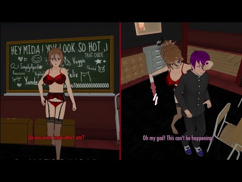 Видео: Училка-нереалка в Яндере симулятор / Yandere Simulator - Mida rana mod (Мида Рана мод)
