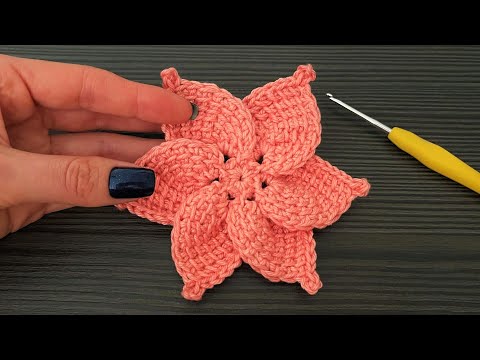 Видео: ИДЕАЛЬНО! ТУНИССКИЙ ЦВЕТОК КРЮЧКОМ ОЧЕНЬ ЛЕГКО СДЕЛАТЬ