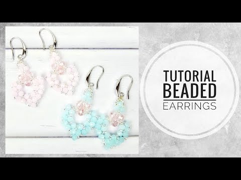 Видео: #МК - Серьги из хрусталя и бисера | #Tutorial - Crystal and bead earrings