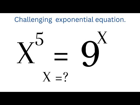 Видео: Как решить показательное уравнение x^5=9^x || Решение показательных уравнений.