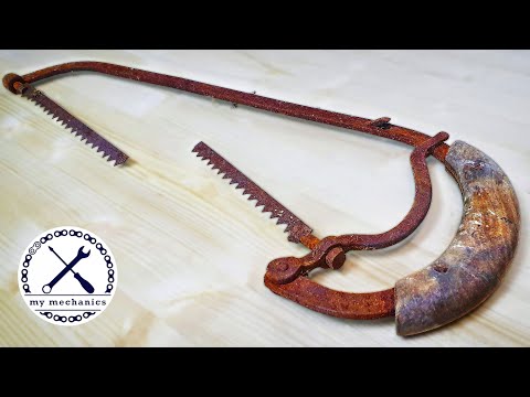 Видео: Старинная ржавая ножовка с реставрацией сломанного лезвия